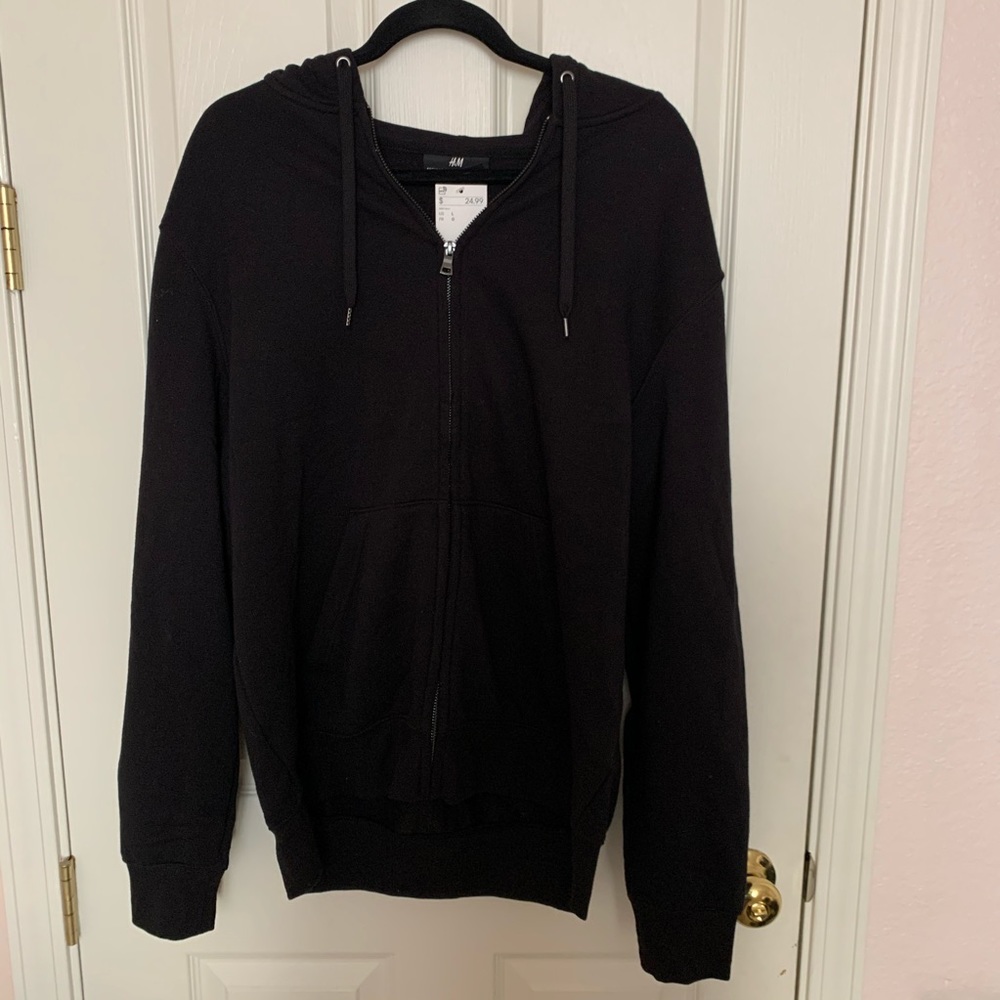 NWT H&M Men’s Black Zip Up Jacket